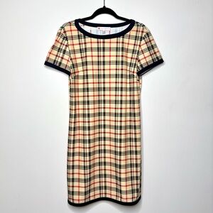 Jude Connally Plaid Parker Dress Fall Tartan Camel